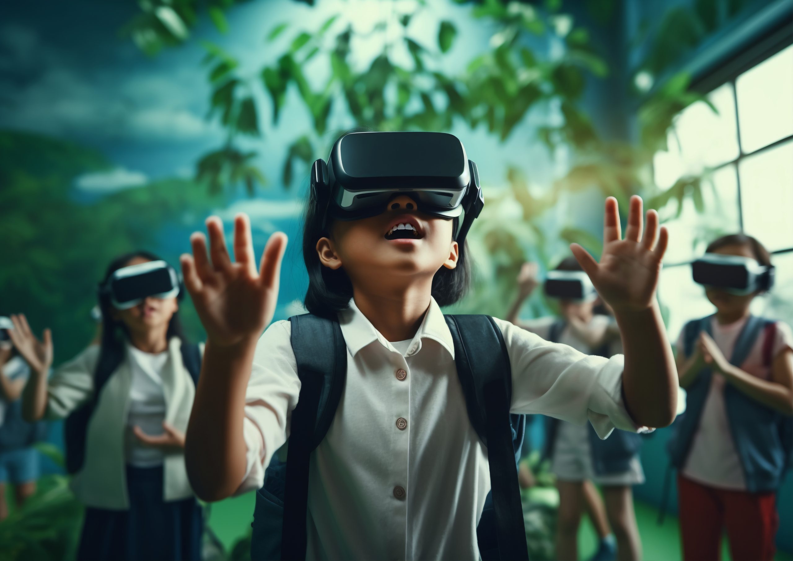 kids-with-vr-glasses-abstract-futuristic-school-classroom